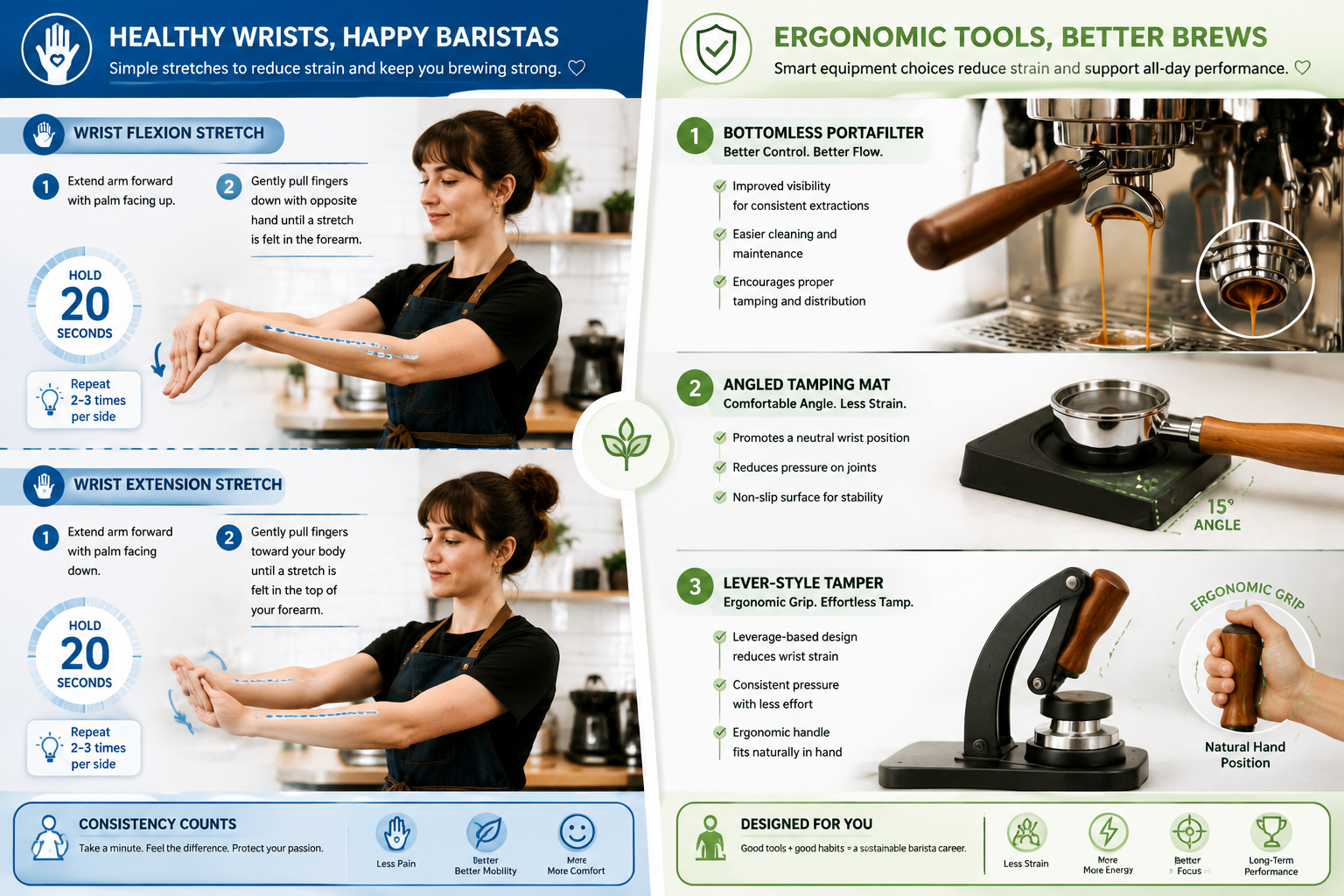 Preventing Repetitive Strain Injuries in Professional Baristas: A Complete Guide 3 Exercises to Strengthen Hands and Wrists for Baristas