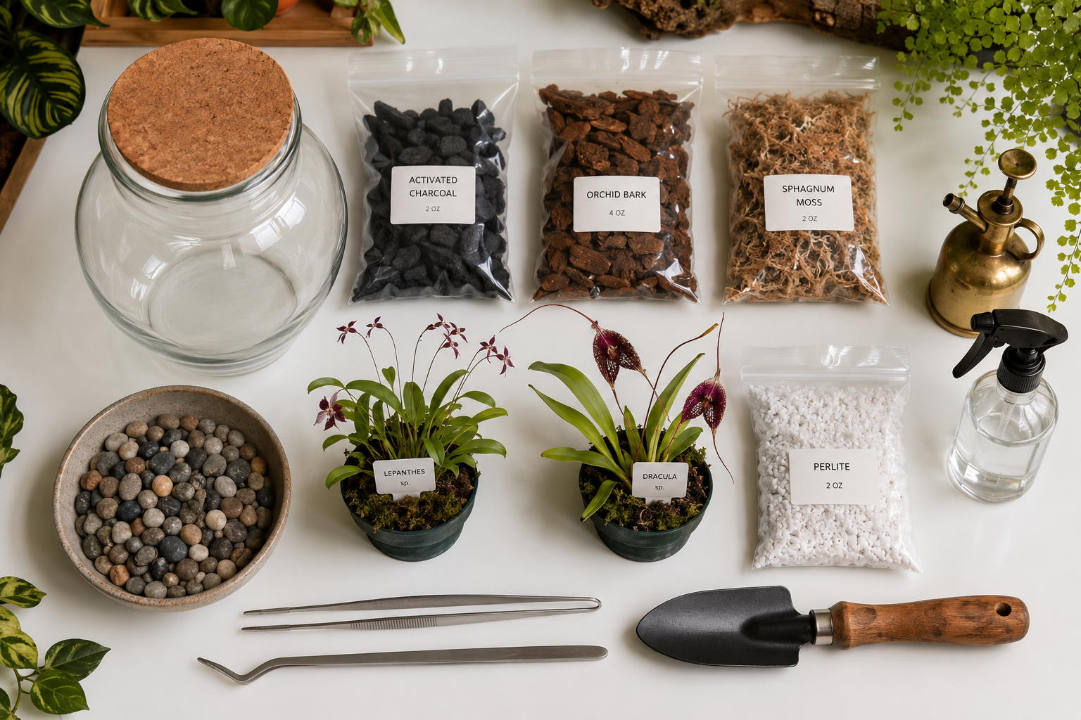 The Ultimate Guide to Building a Closed Terrarium for Miniature Orchids 2 What Tools and Supplies Do You Need to Get Started